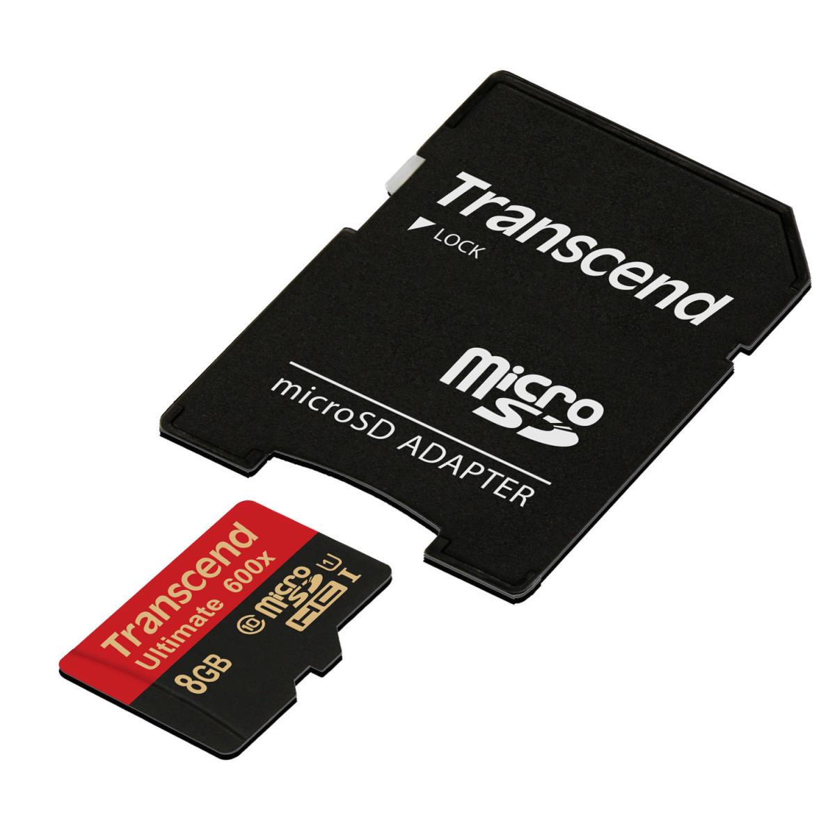 EU Product - microSDHC Class 10 UHS-I 600x 8GB - 8 GB - MicroSDHC - Class 10 - MLC - 90 MB/s - Class 1 (U1) thumbnail