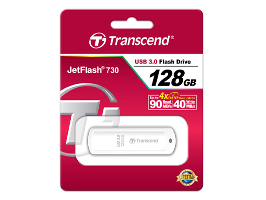 EU Product - JetFlash 730 USB Flash Drive - USB-Stick - 128 GB thumbnail