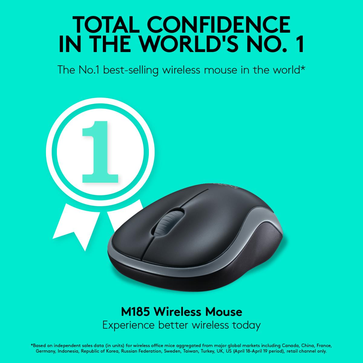 EU Product - Wireless Mouse M185 - Mouse - 1,000 dpi thumbnail
