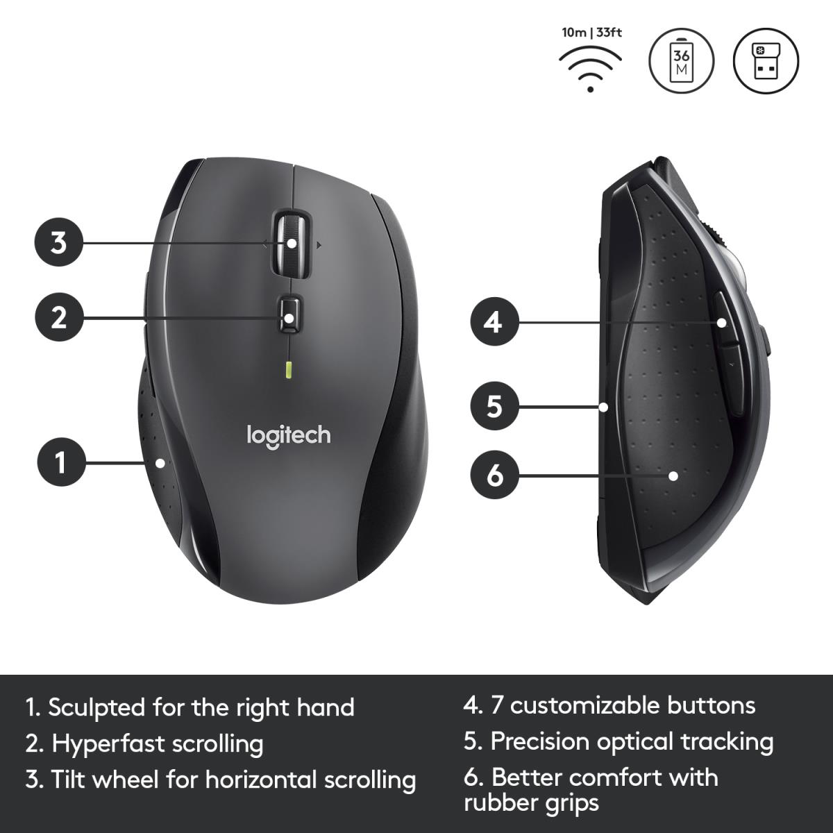 EU Product - Wireless Mouse M705 - Mouse - Laser thumbnail