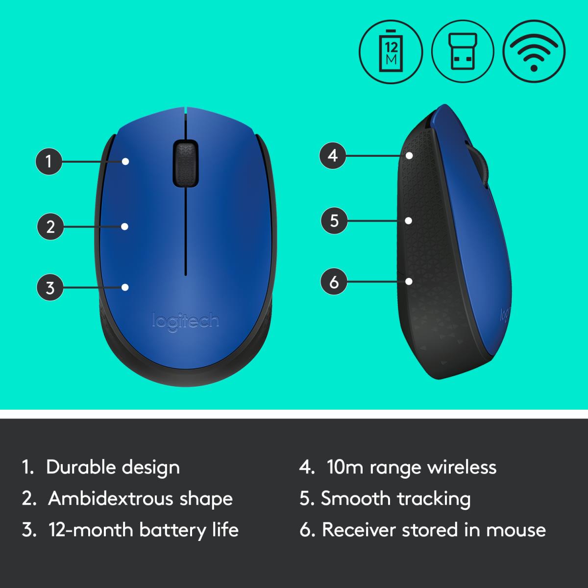 EU Product - Wireless Mouse M171 blue retail thumbnail