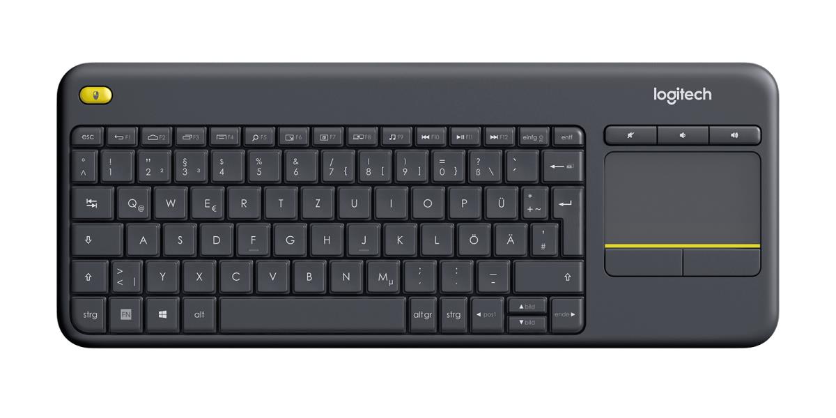 EU Product - Wireless Touch Keyboard K400 Plus - Keyboard - QWERTZ thumbnail