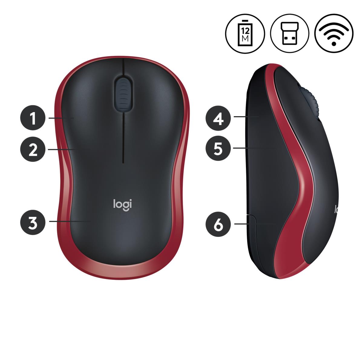EU Product - M185 Mouse, Wireless thumbnail