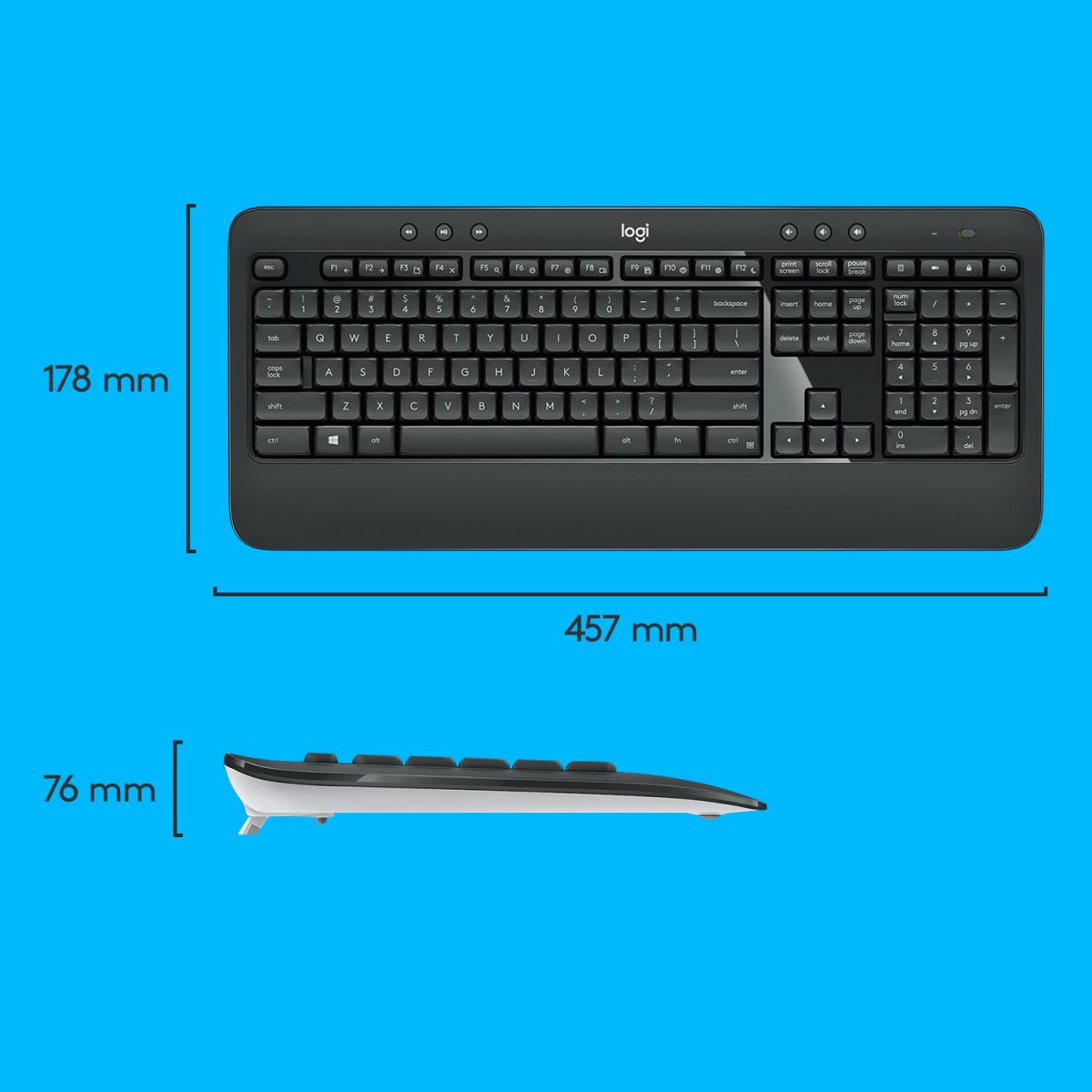 EU Product - Mk540 Advanced - Tastatur-und-Maus-Set Us - Keyboard - 1,000 dpi thumbnail