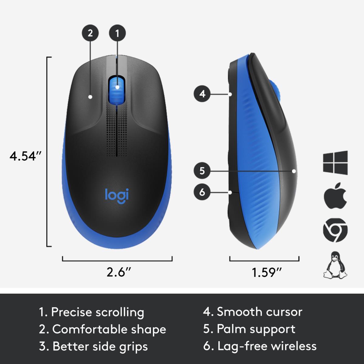 EU Product - M190 optisch wireless Blue thumbnail