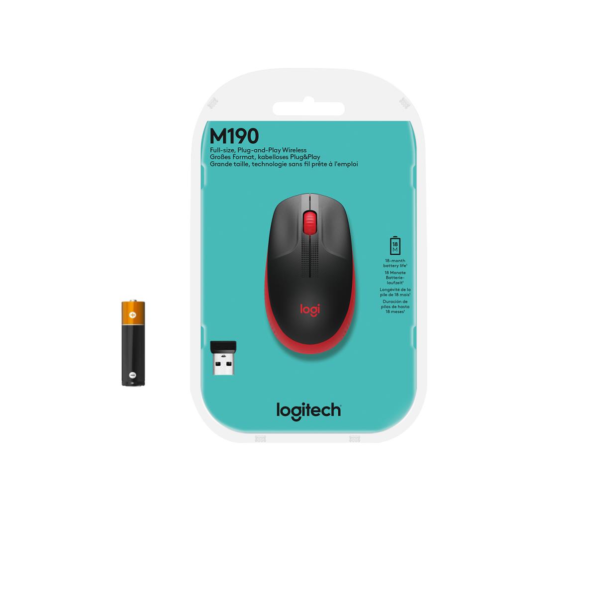 EU Product - M190 Full-size wireless mouse - Mouse - 1,000 dpi thumbnail