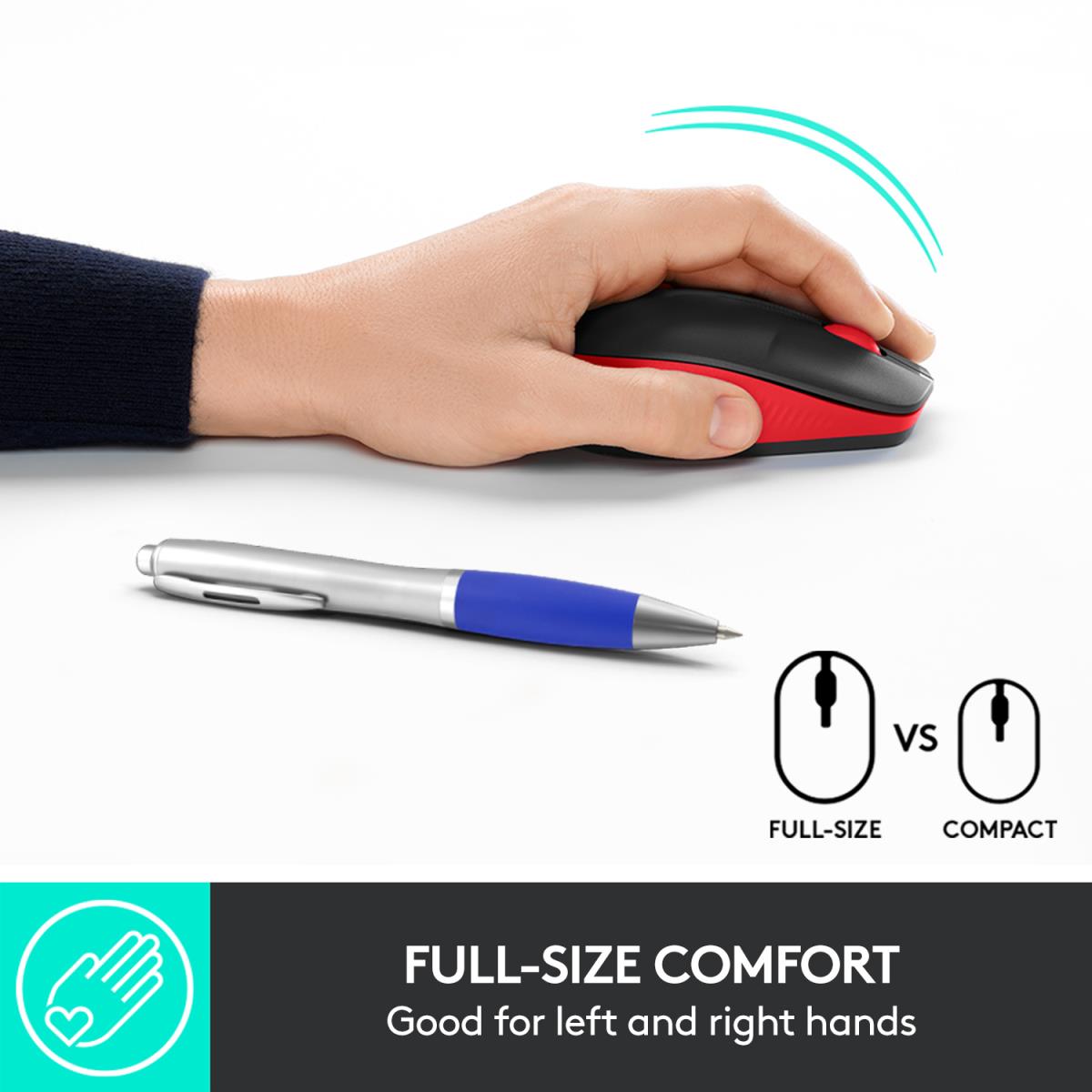 EU Product - M190 Full-size wireless mouse - Mouse - 1,000 dpi thumbnail