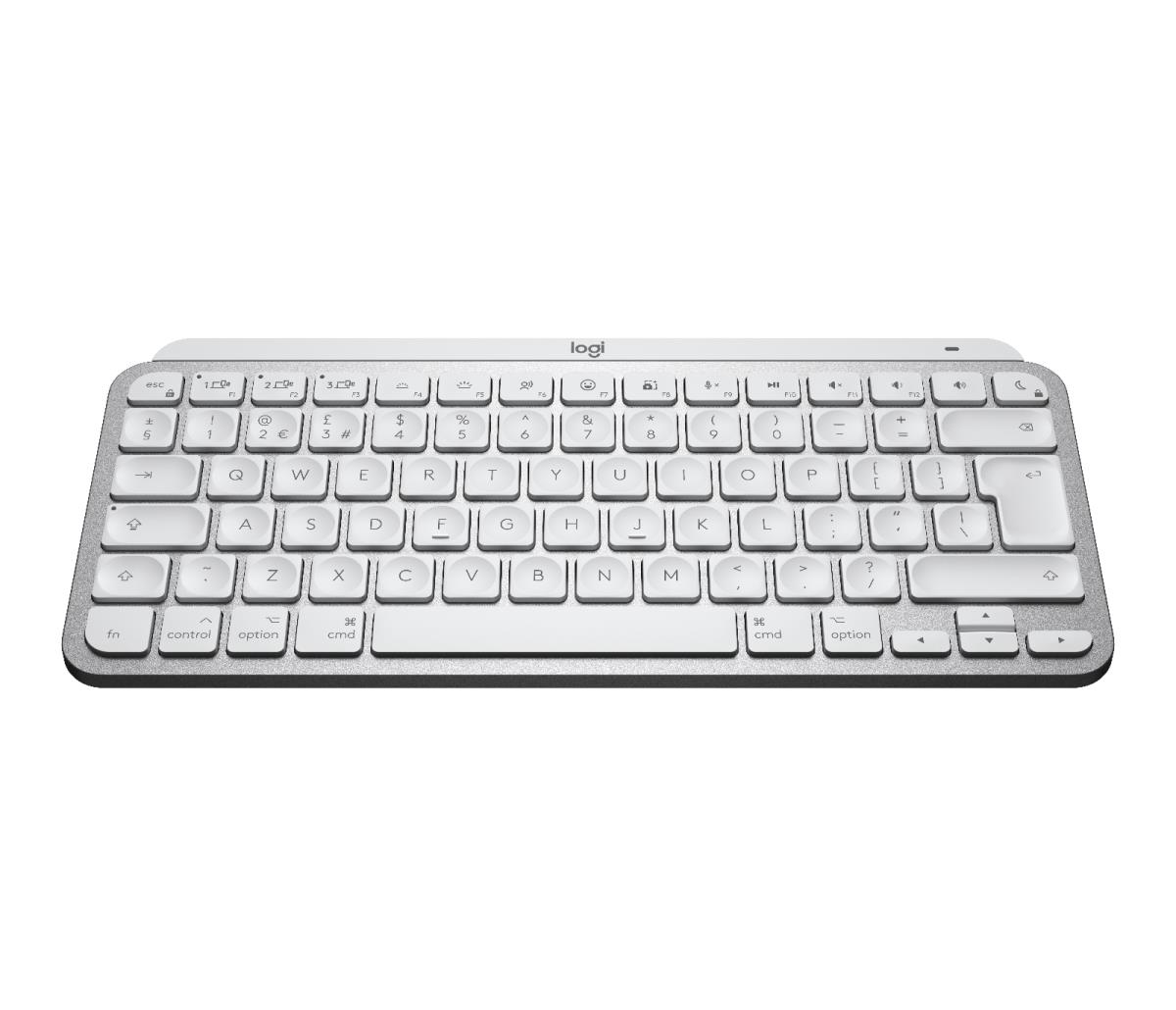 MX Keys Mini for Mac - Keyboard - backlit - wireless - Bluetooth - QWERTY - UK - pale grey thumbnail