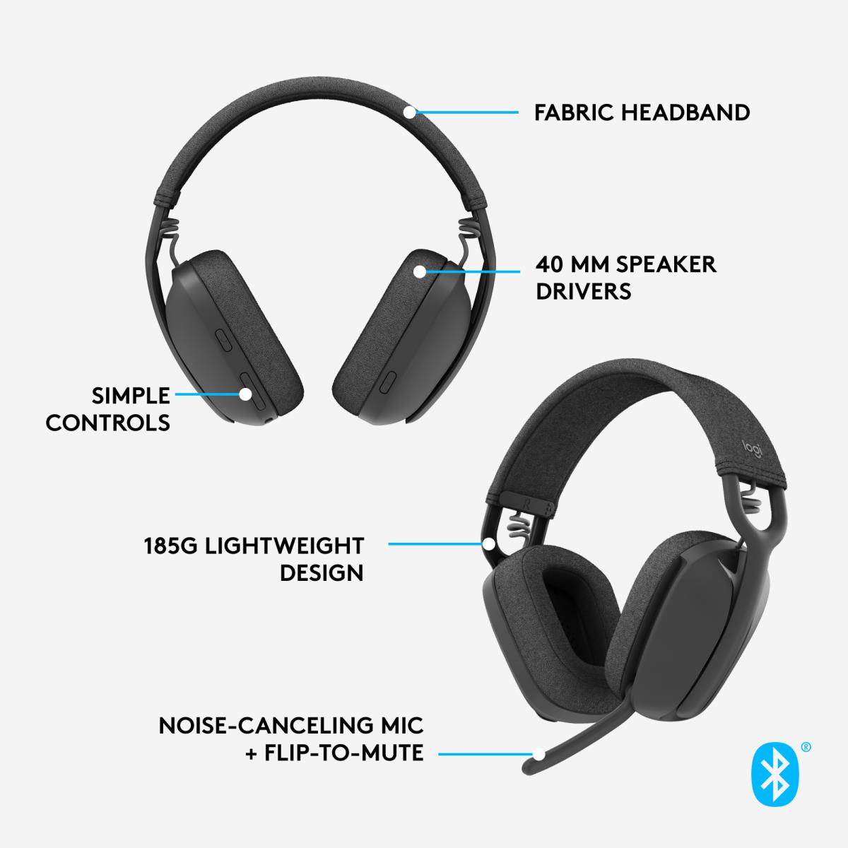 EU Product - Headset Zone Vibe 100 Wireless graphite USB-C BT Leicht,  kabellos, ohrumschlie�end thumbnail