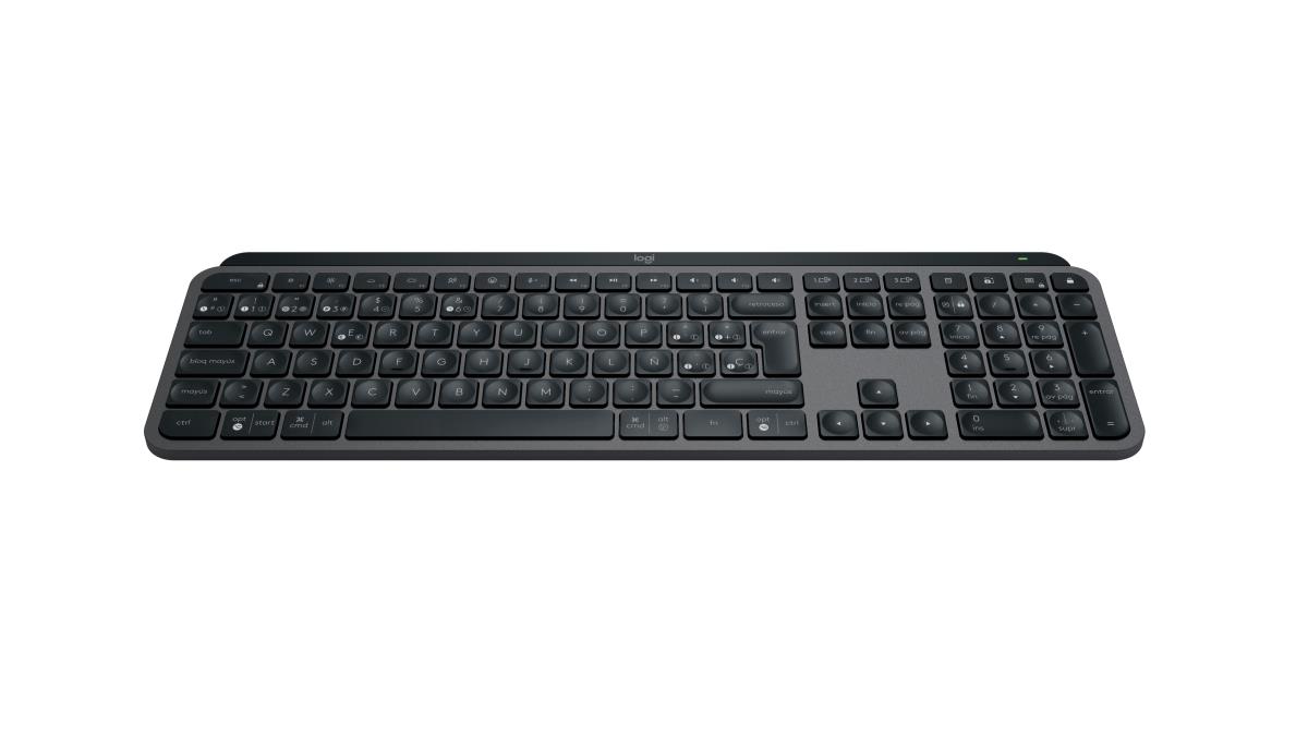 MX Keys S - Keyboard - backlit - wireless - Bluetooth LE - QWERTY - Spanish - key switch: Scissor-Key - graphite thumbnail