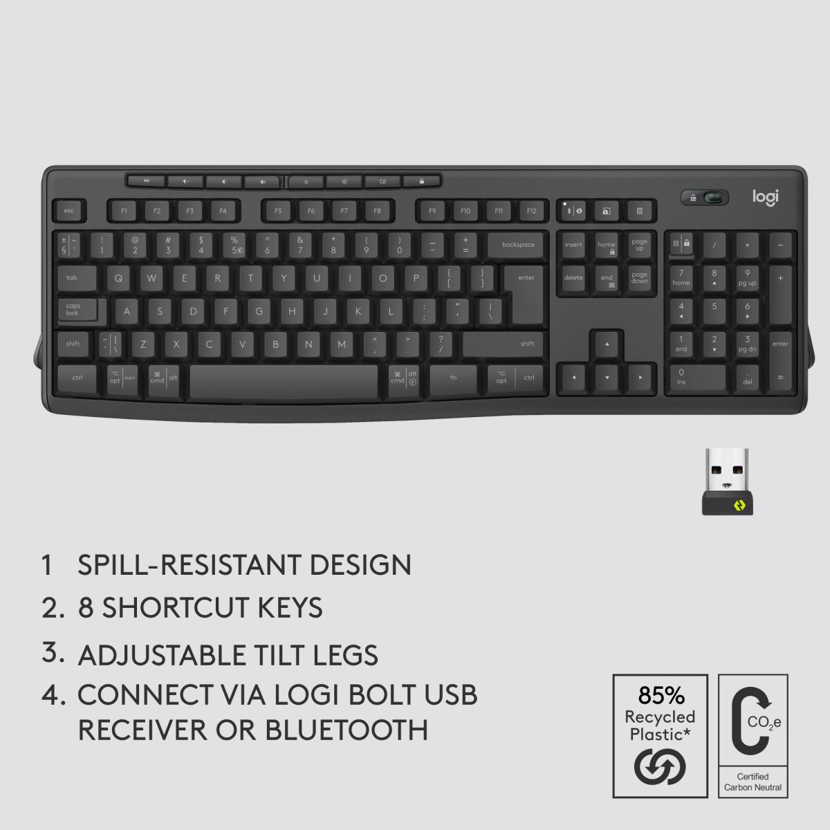 EU Product - Mk370 Combo for Business - Keyboard - 1,000 dpi thumbnail
