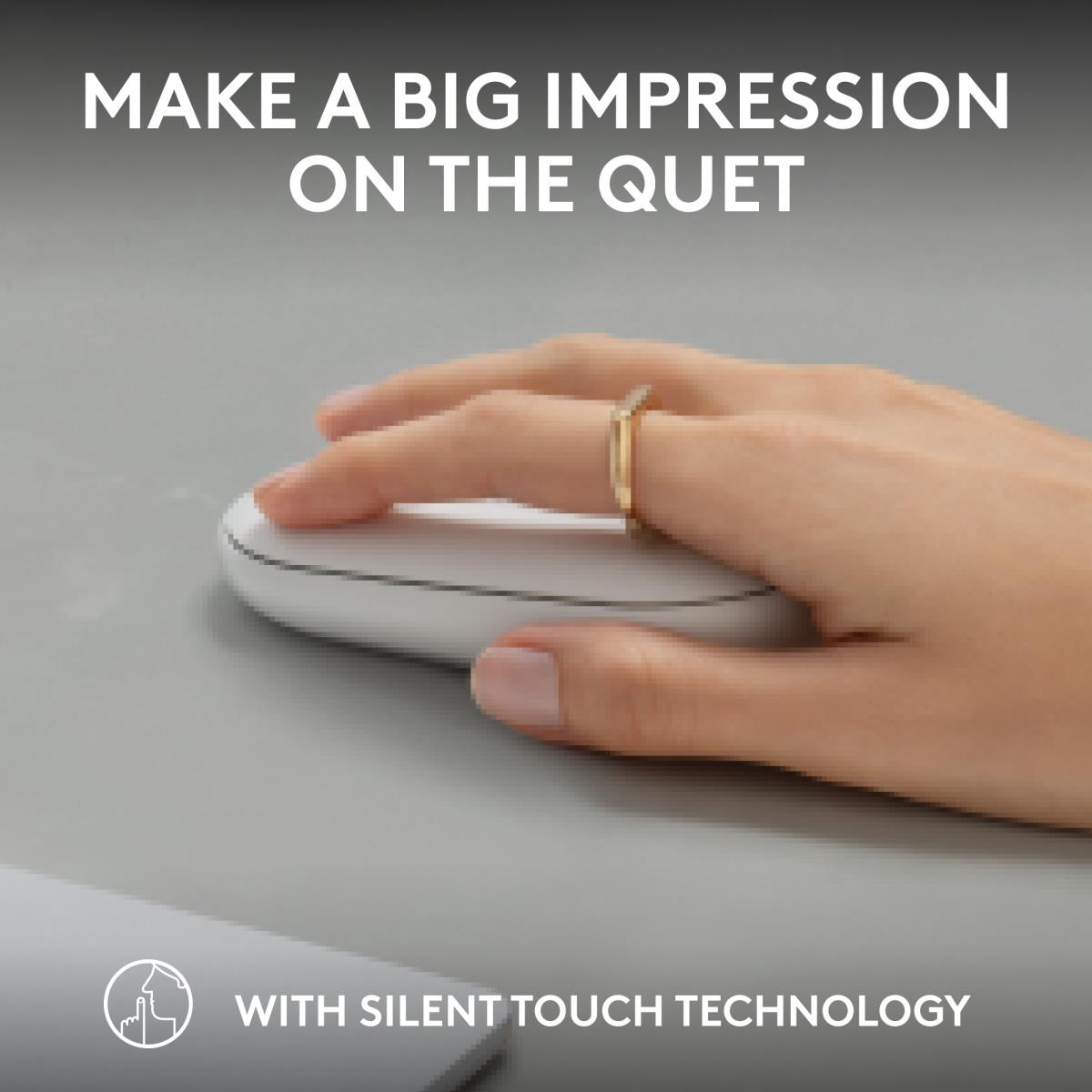 Mouse Pebble M350s Wireless Tonal White thumbnail