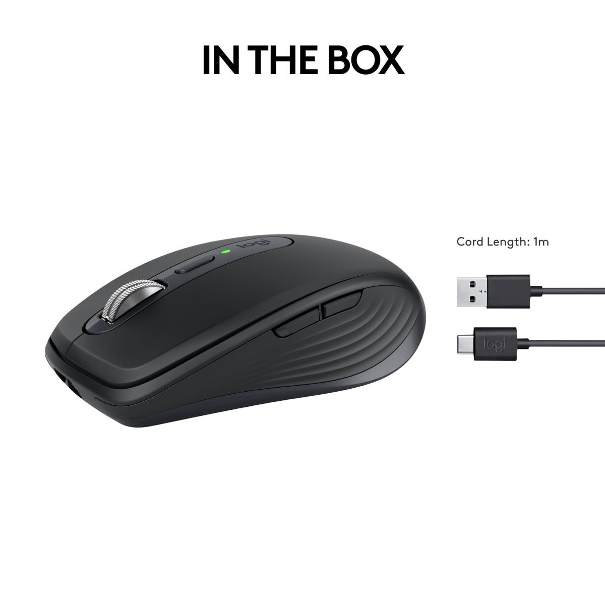 EU Product - Mouse MX Anywhere 3S WL BOLT graphite BT  6 Tasten, 500 mAh Lithium-Polymer-Akku thumbnail