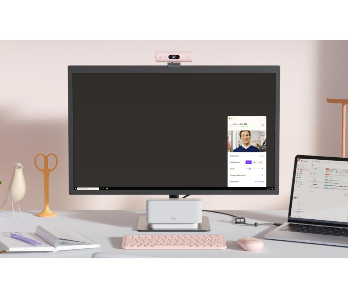 LOGITECH BRIO 500 WEBCAM ROSE - thumbnail