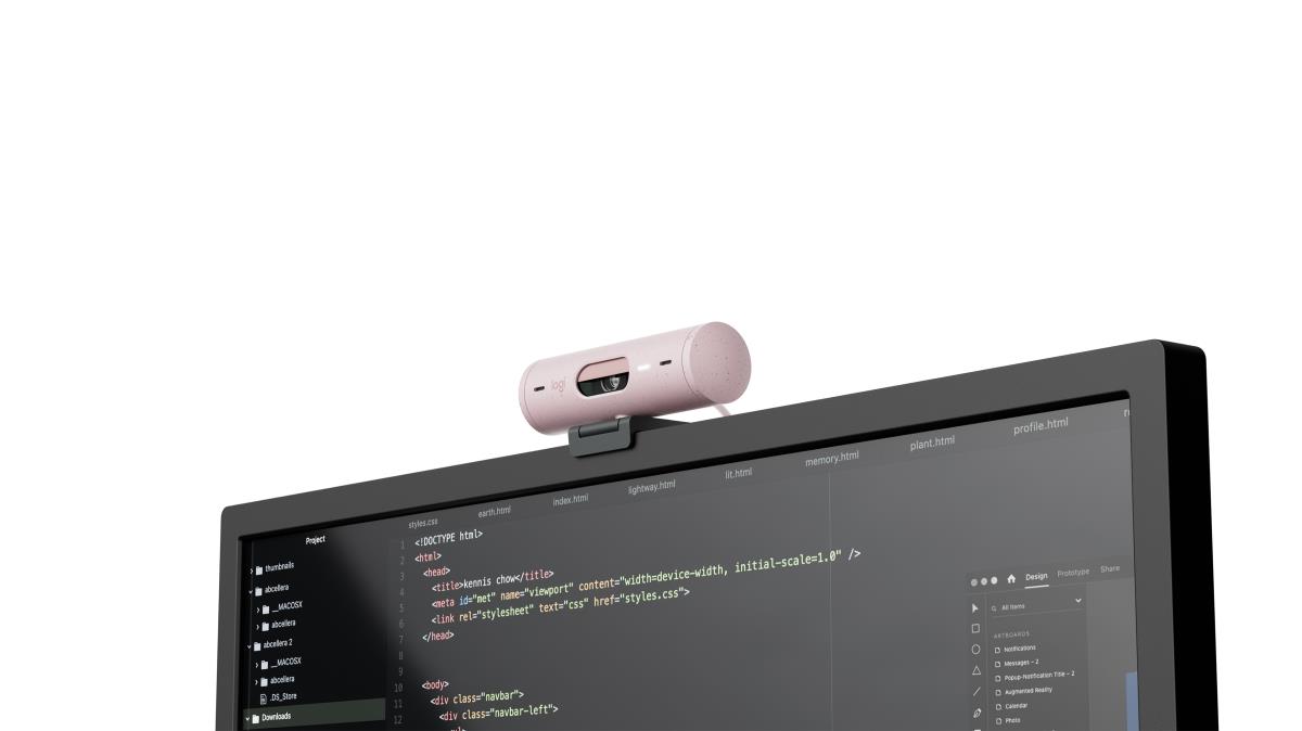 LOGITECH BRIO 500 WEBCAM ROSE - thumbnail