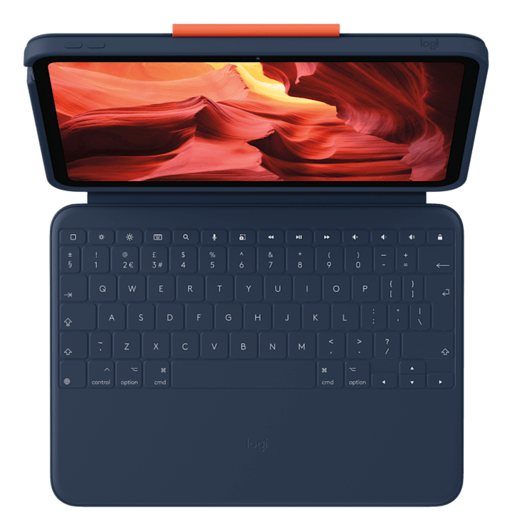Rugged Combo 4 - Keyboard and folio case - Apple Smart connector - classic blue - for Apple 10.9-inch iPad (10th generation) thumbnail
