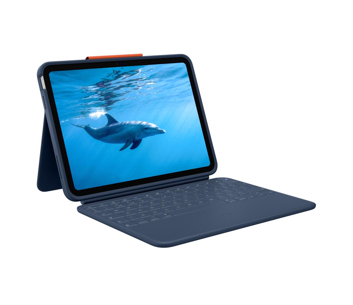 Rugged Combo 4 - Keyboard and folio case - Apple Smart connector - classic blue - for Apple 10.9-inch iPad (10th generation) thumbnail