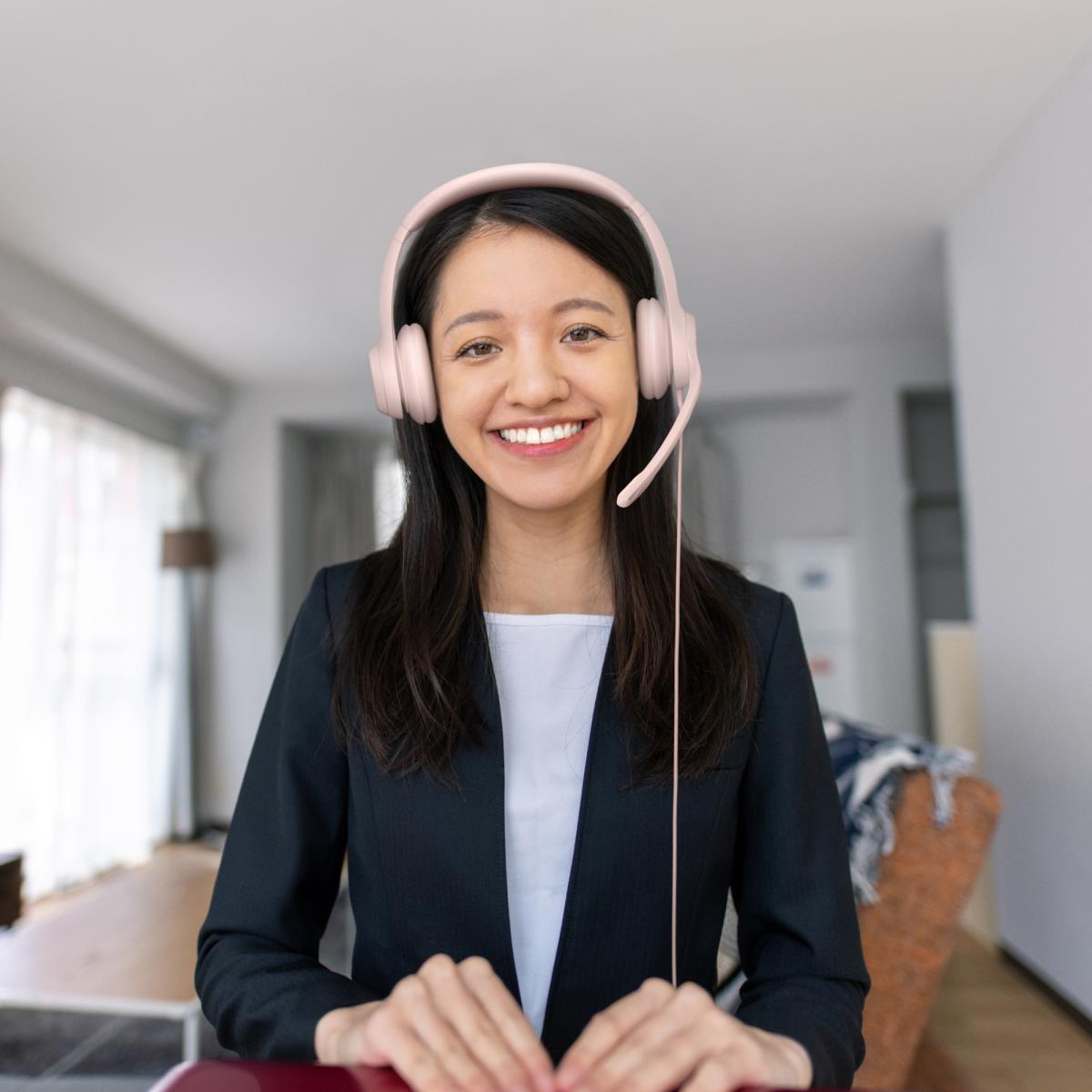 H390 - Headset - on-ear - wired - USB-A - rose thumbnail