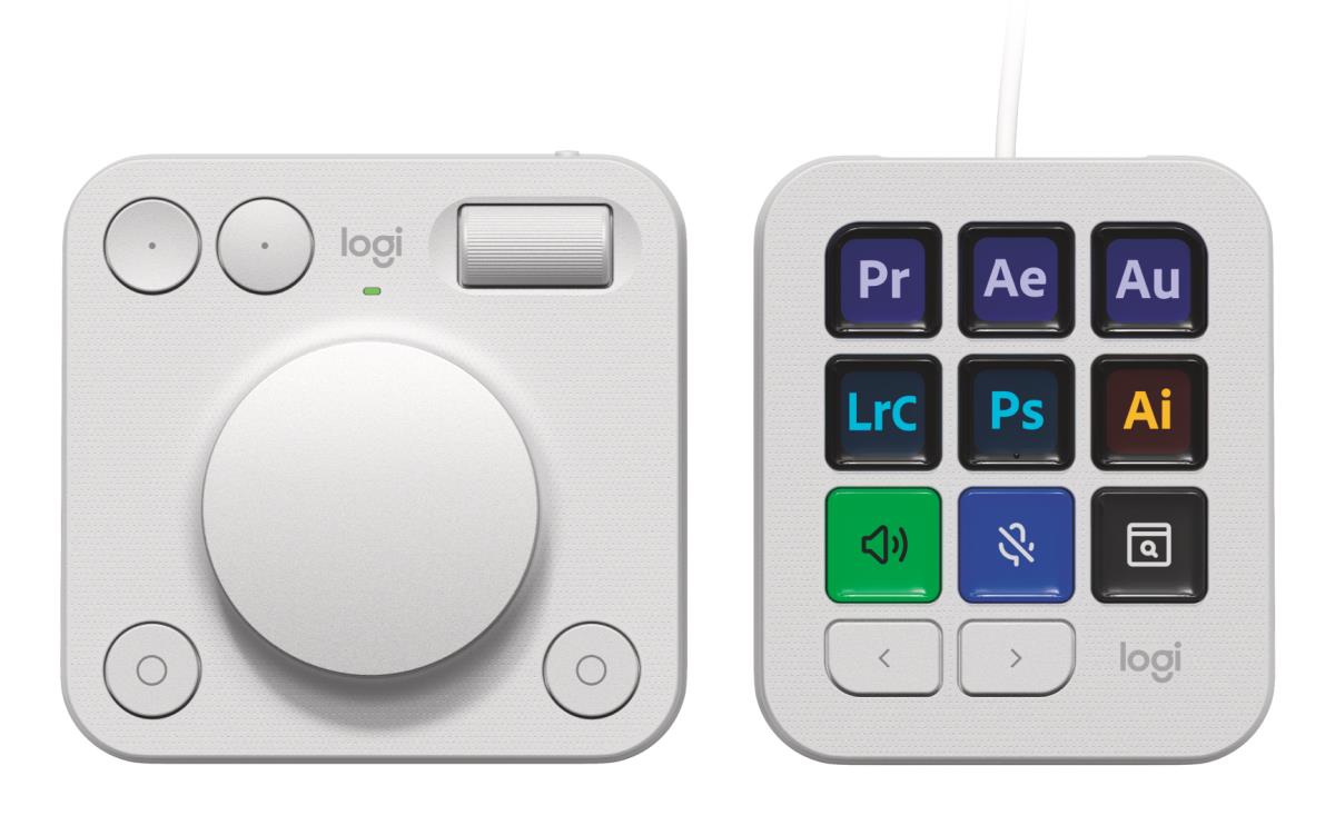 Master Series MX Creative Console - Keypad and dialpad set - backlit - USB-C - pale grey thumbnail