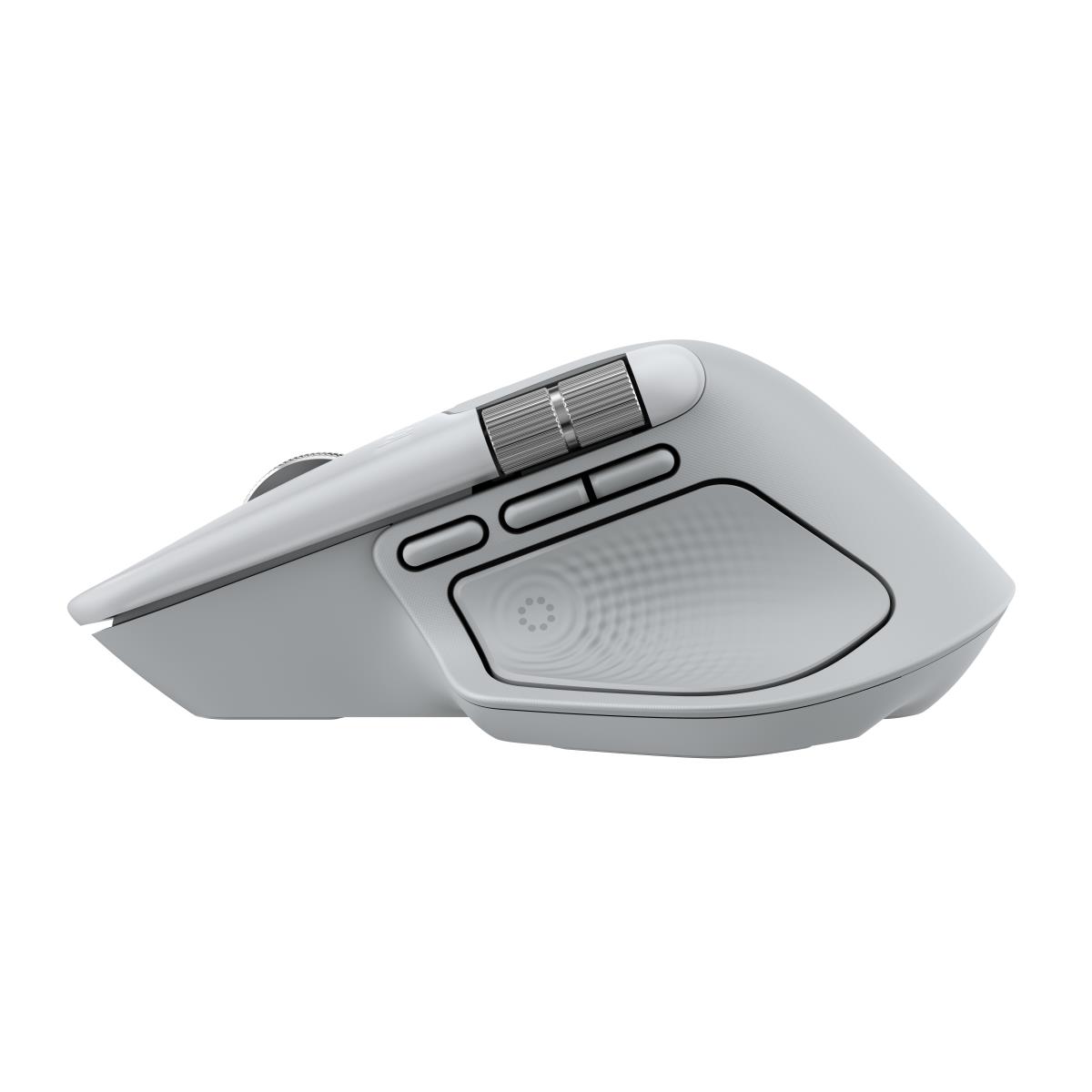MX Master 4 for Mac - Mouse - 8 buttons - wireless - Bluetooth, 2.4 GHz - USB wireless receiver - white silver thumbnail