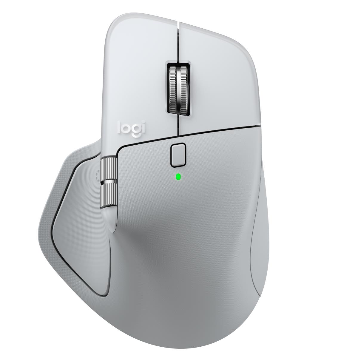 MX Master 4 for Mac - Mouse - 8 buttons - wireless - Bluetooth, 2.4 GHz - USB wireless receiver - white silver thumbnail