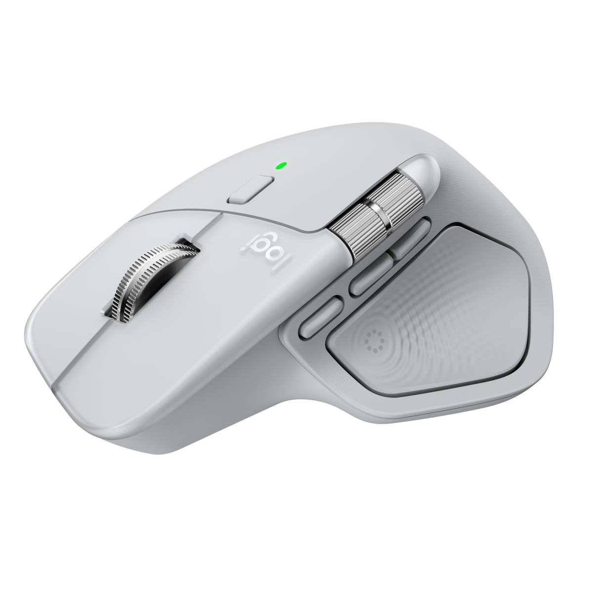 MX Master 4 for Mac - Mouse - 8 buttons - wireless - Bluetooth, 2.4 GHz - USB wireless receiver - white silver thumbnail