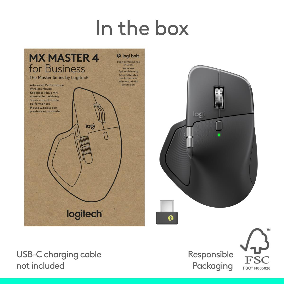 EU Product - Mouse MX Master 4 f. Bus. WL BOLT graphite BT 8-Tasten thumbnail