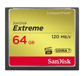 Extreme 64GB CompactFlash Memory Card 120 MB/s, 85 MB/s thumbnail
