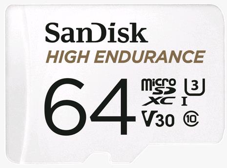 HIGH ENDURANCE MICROSDXC 64GB + SD ADAPTER FOR thumbnail