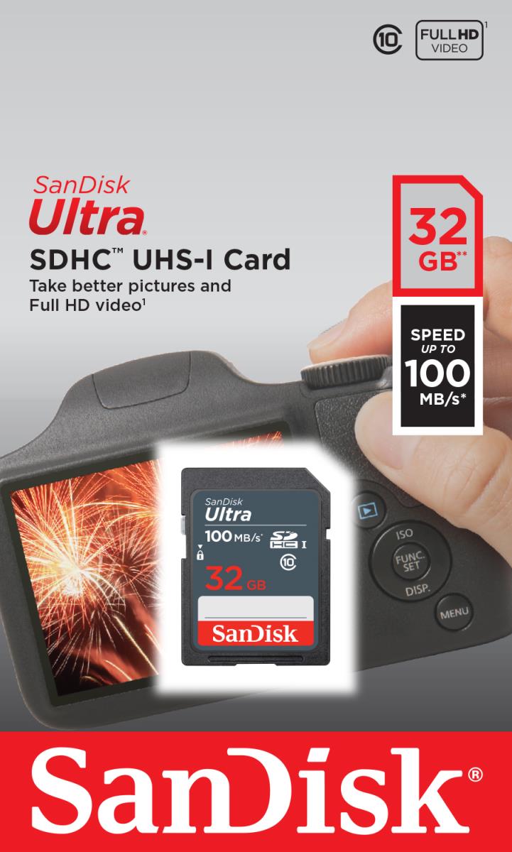 ULTRA 32GB SDHCMEMORY CARD 100MB/S thumbnail