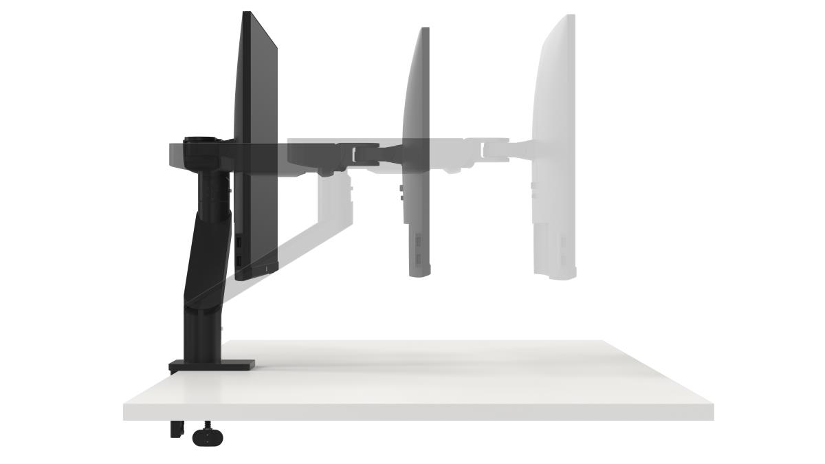 Single Monitor Arm - MSA20 - Mounting kit - adjustable arm - for LCD display - metal - black - screen size: 19