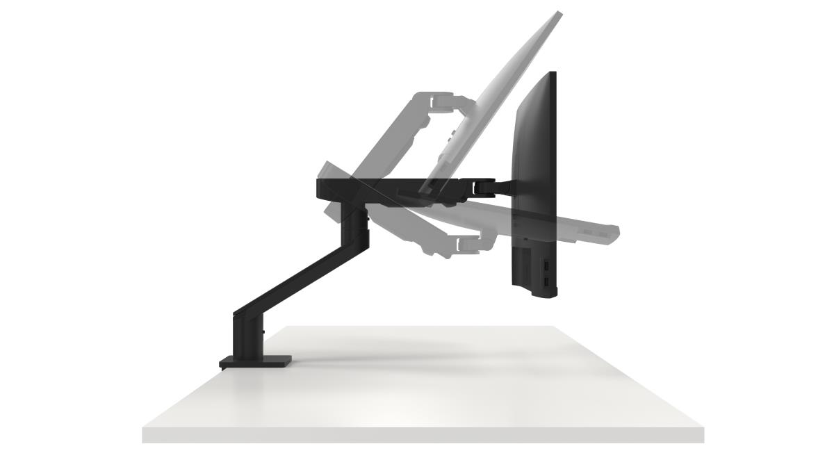 Single Monitor Arm - MSA20 - Mounting kit - adjustable arm - for LCD display - metal - black - screen size: 19