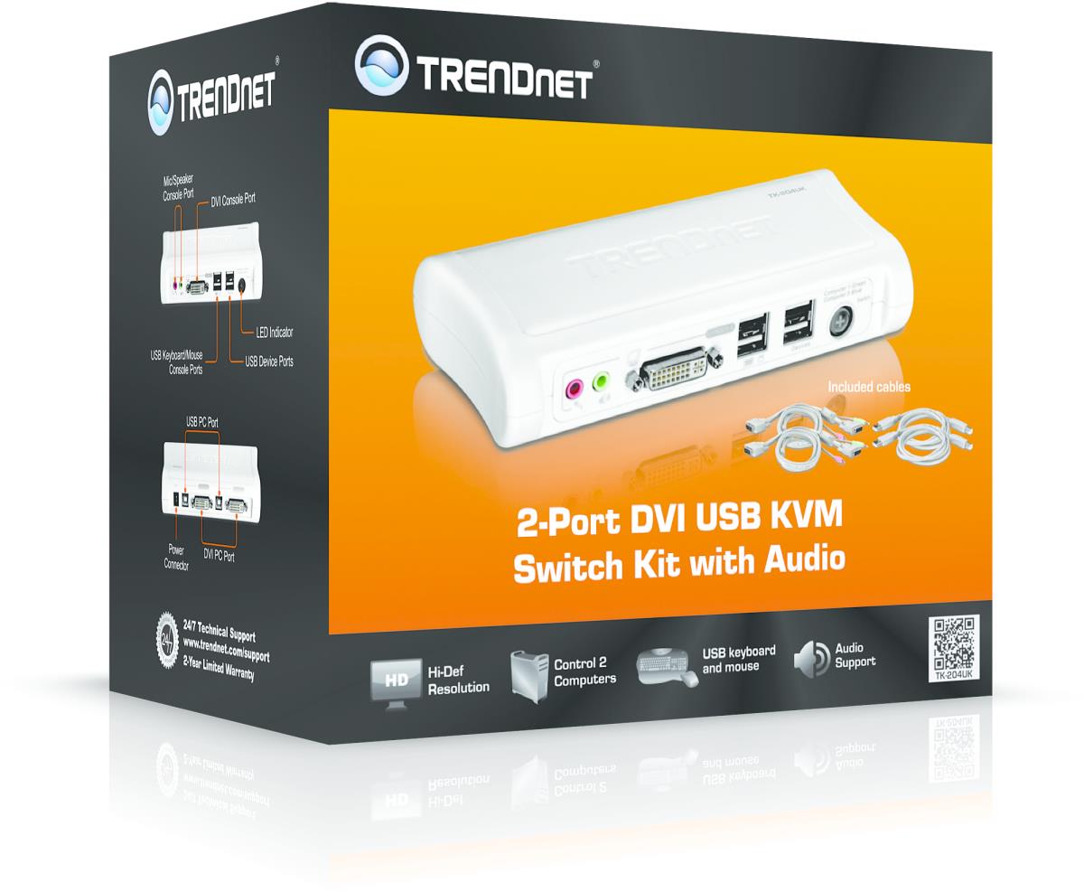 EU Product - KVM  2-Port DVI USB Switch mit Audio Kit thumbnail