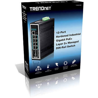 EU Product - Industrie Switch 12 Port Gbit Manag.L2+ PoE+ Metall thumbnail