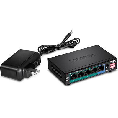 EU Product - Switch  5-Port Gbit PoE+ long range 200m 32W Metall thumbnail