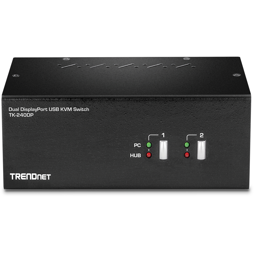 EU Product - KVM Switch 2-Port Displayport mit Audio USB 2.0 Hub thumbnail
