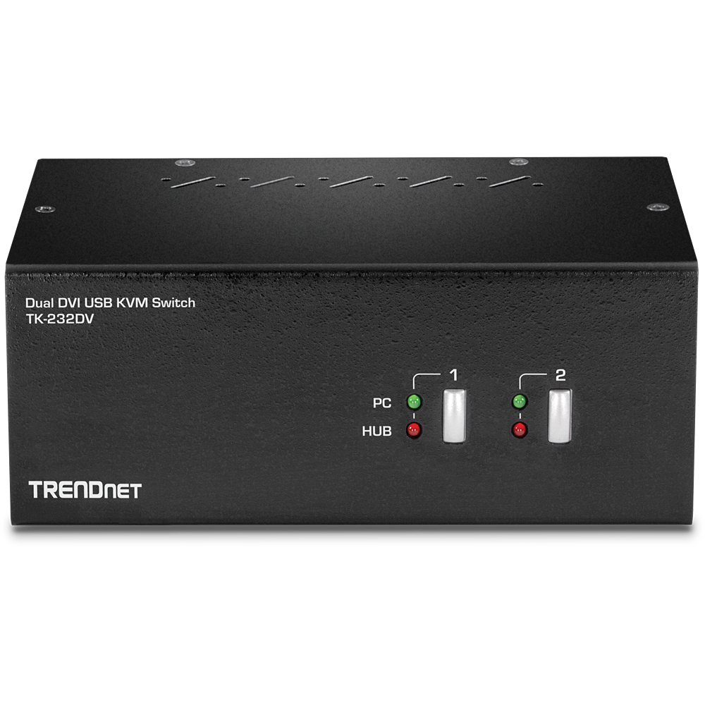 EU Product - KVM Switch 2-Port DVI USB mit Audio USB 2.0 Hub thumbnail