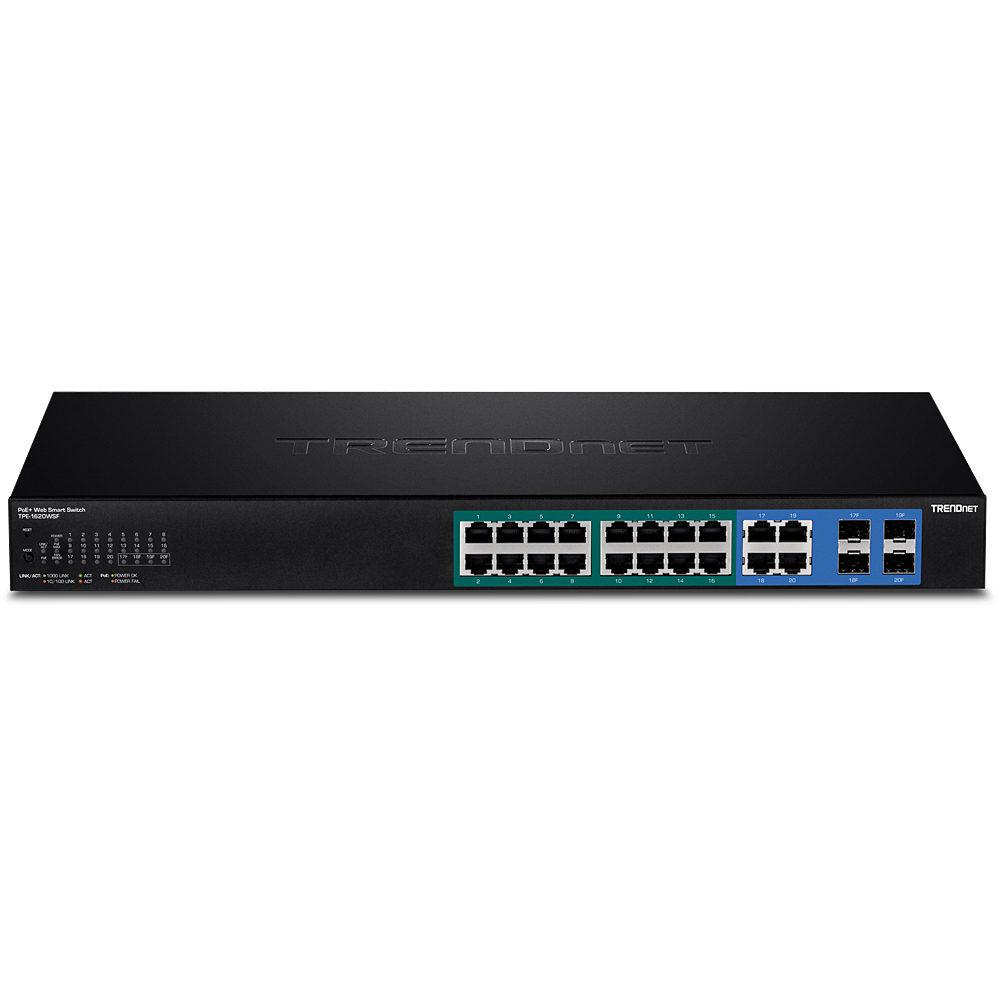 EU Product - Switch 20-port Gigabit Web Smart POE+ w/ 2 SFP thumbnail