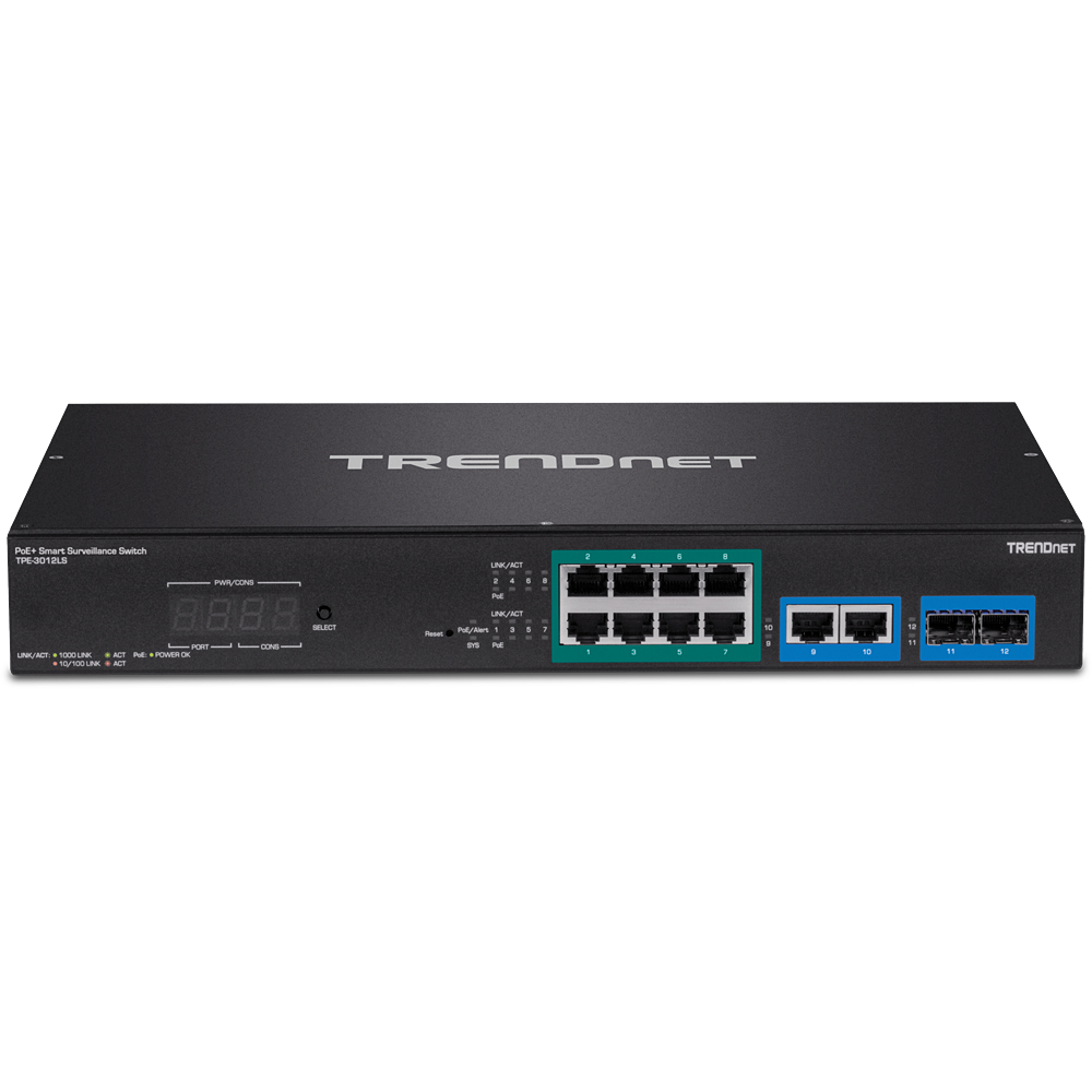 EU Product - Switch 12-Port Gigabit PoE+ Smart Surveillance thumbnail