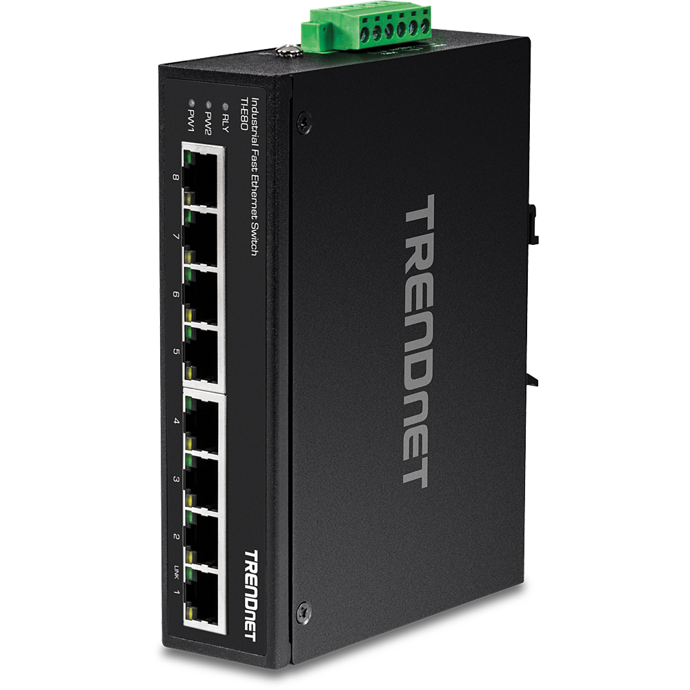 EU Product - Industrie Switch  8 Port Fast Ethernet  L2 DIN-Rail thumbnail