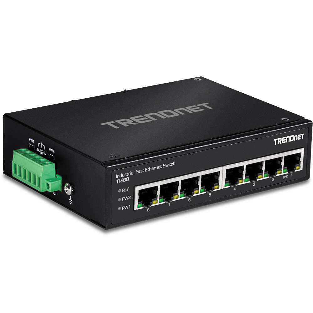 EU Product - Industrie Switch  8 Port Fast Ethernet  L2 DIN-Rail thumbnail