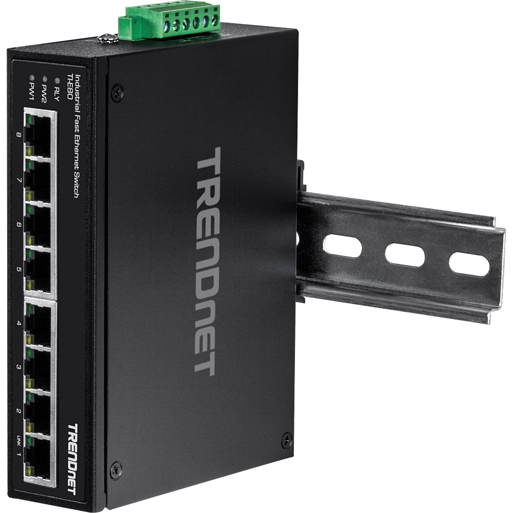 EU Product - Industrie Switch  8 Port Fast Ethernet  L2 DIN-Rail thumbnail