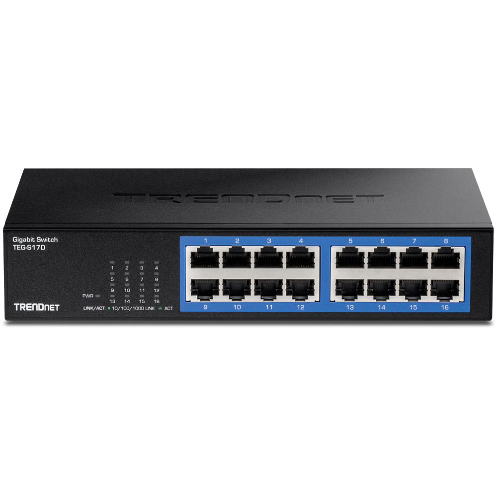 EU Product - Switch 16 Port Gbit Desktop Switch /w metal thumbnail