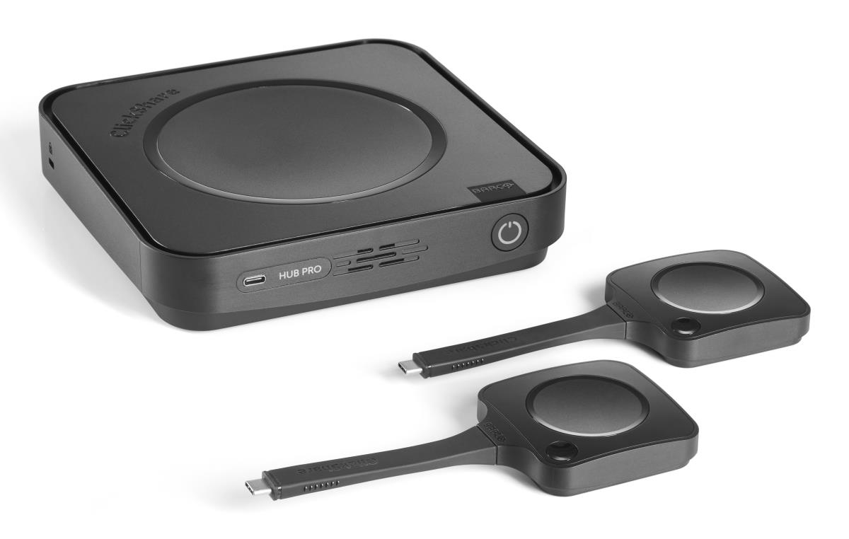Standalone Product: Clickshare Hub Pro EU with 2 Buttons - It does not include the Panel, Gen5 Button Tray, Power Supply and Power Cord thumbnail