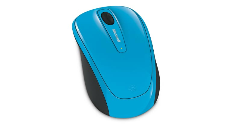 Wireless Mobile Mouse 3500 Ambidextrous Bluetrack Cyan Blue - GMF-00271 thumbnail