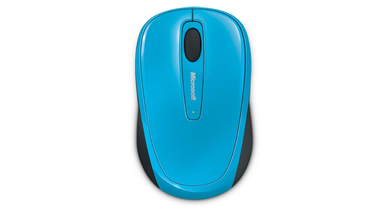 Wireless Mobile Mouse 3500 Ambidextrous Bluetrack Cyan Blue - GMF-00271 thumbnail