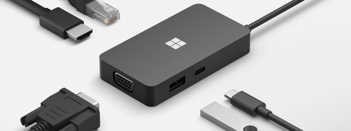 SURFACE USB-C TRAVEL HUB - BLK thumbnail