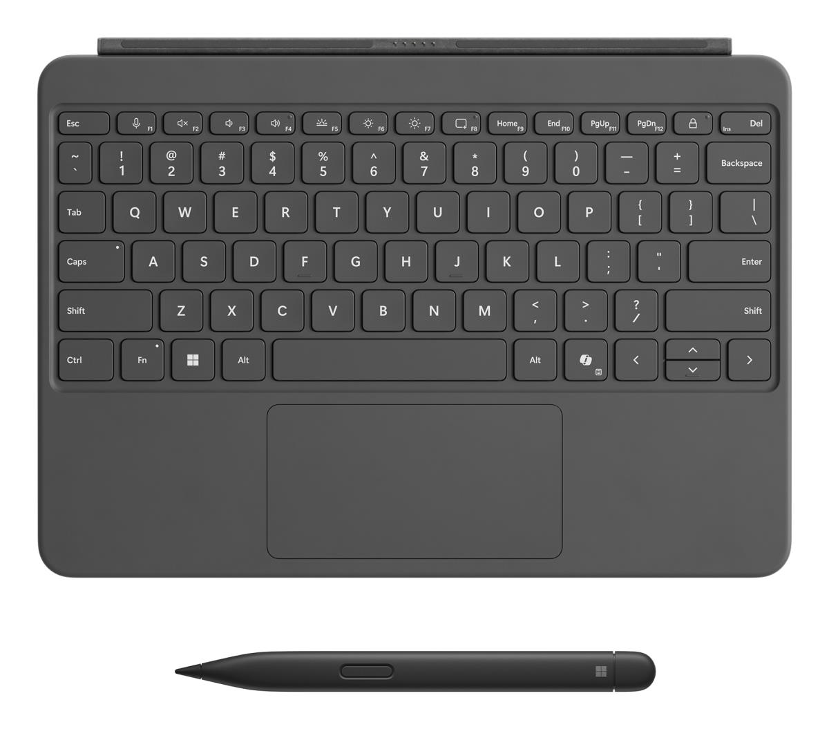 Surface Pro Keyboard - 12-inch - keyboard - with touchpad, accelerometer - backlit - magnetic dock - UK/Irish - slate - 70% recycled paper-based packaging - with Slim Pen - for Surface Pro for Business (12-inch) thumbnail