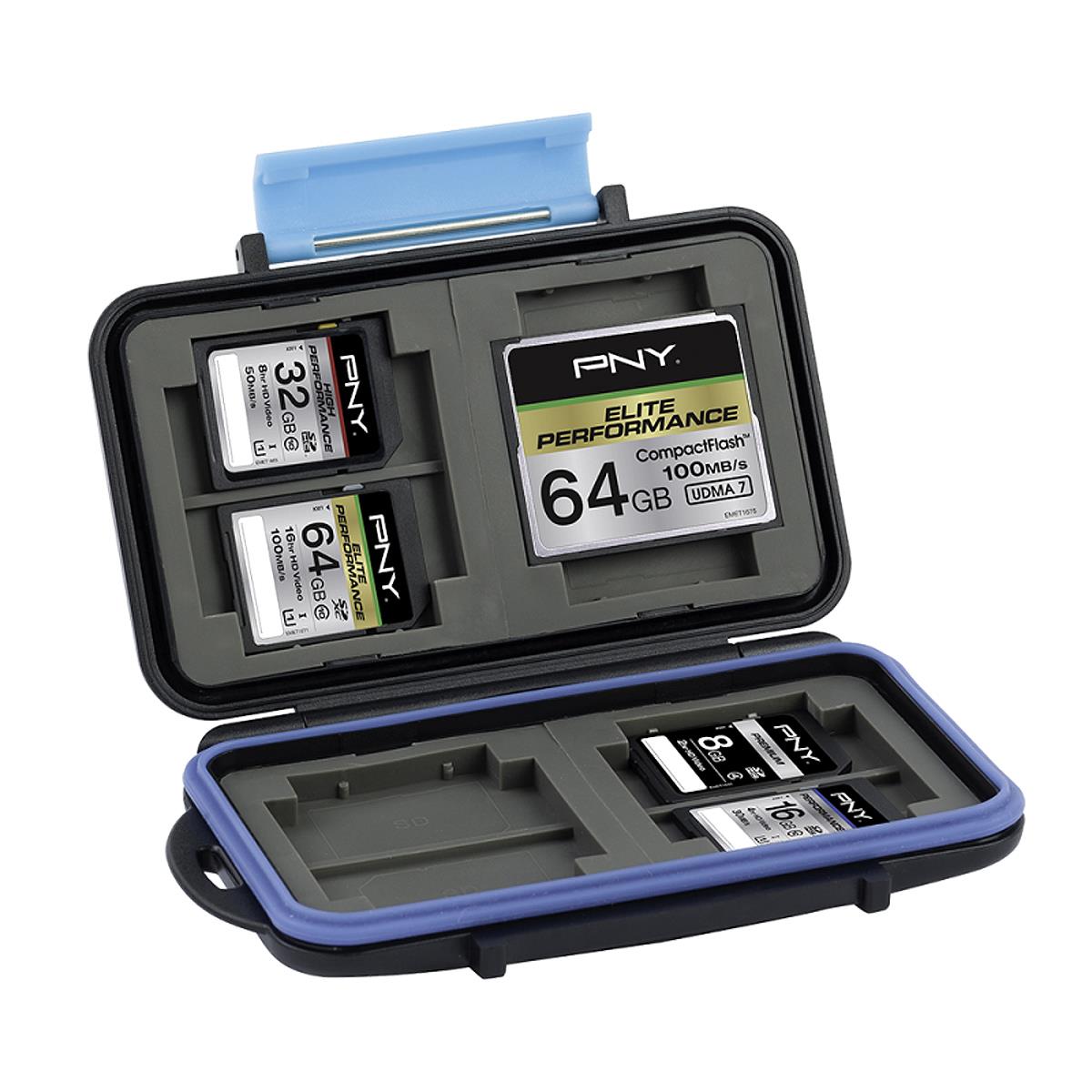 Memory card case- Suitable for CompactFlash and SD cards- Store 8 SD cards + 4 CompactFlash- Tough polycarbonate resin case-Rubber sealed and water resistant (while stocks last) thumbnail