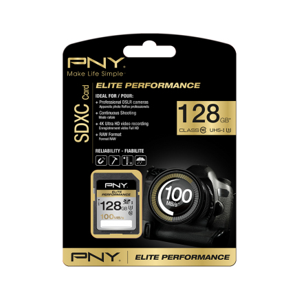 Elite Performance SDXC Flash Memory Card 128GB Class 10 UHS-1 U3 (while stocks last) thumbnail